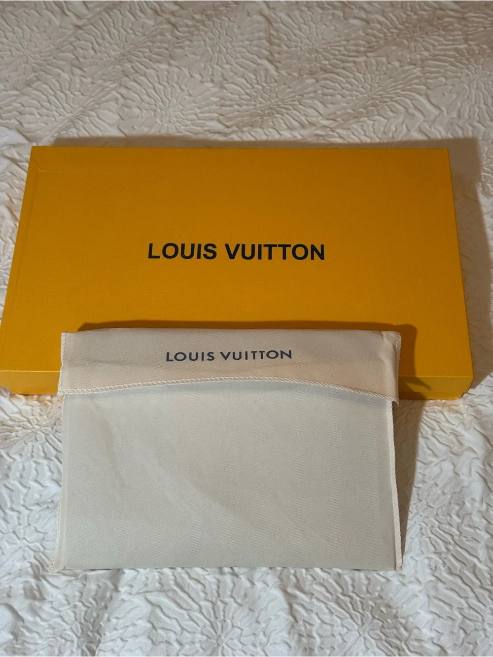 Louis Vuitton Black Embossed Monogram Flat Pouch